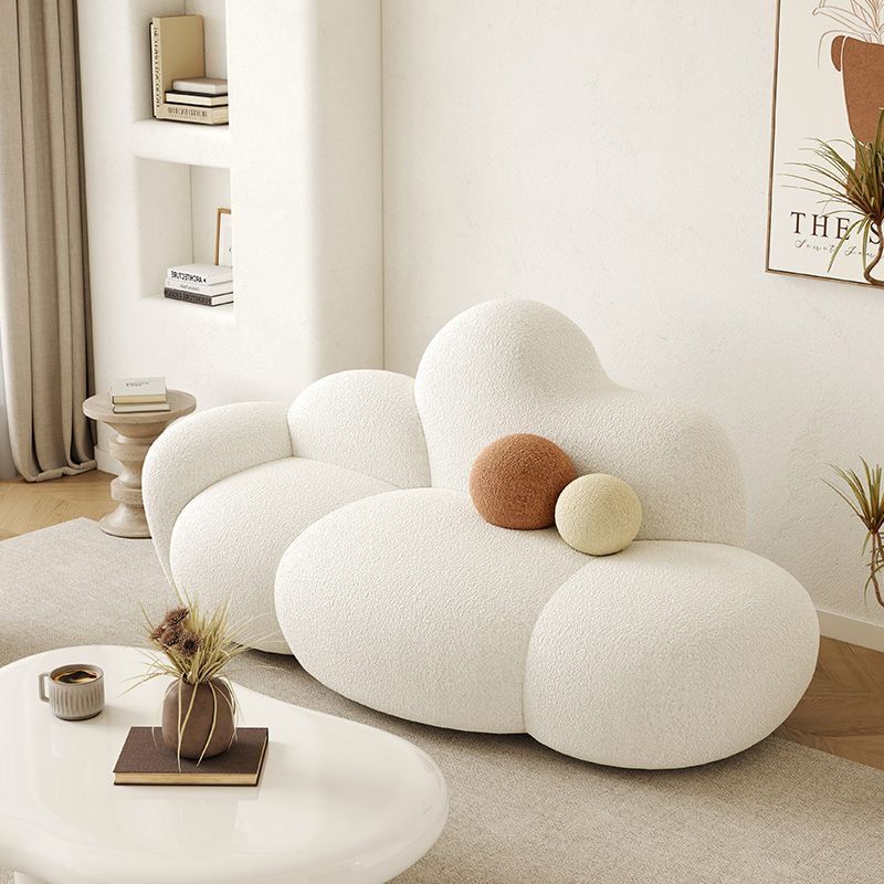 Nordic Cream Cloud Sofa Curved Reclining Beauty Salon Reception Living Room Small Apartment Internet Celebrity Bedroom Small Sofa