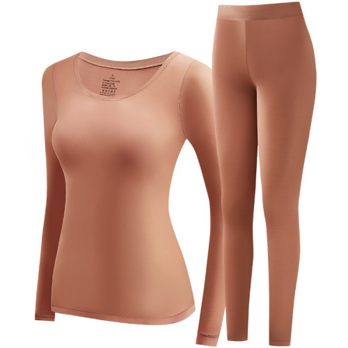 New Bosideng Skincare Clothing Thermostatic Self-Heating Moisturizing High-Elastic Ultra-Thin Thermal Underwear Base Shirt Women's Suit