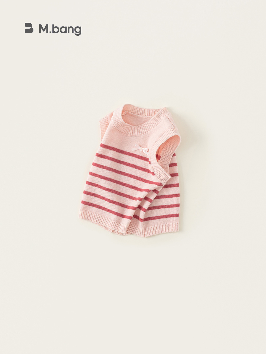 Youbao ropa para niños chaleco para niños primavera nuevo suéter a rayas para niñas