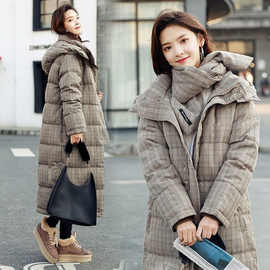 2024新款羽绒服韩版加厚外套冬季中长款过膝羽绒宽松