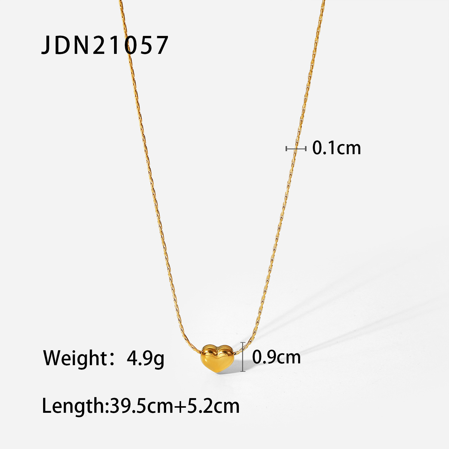 Heart Pattern Women'S Gender Fashion Style Wholesale Jewelry Fashion Heart Stainless Steel PVD Coated Plating Necklace