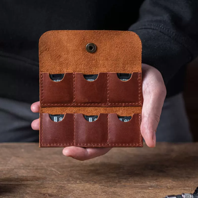 手机SD卡收纳皮套 存储卡夹SD卡钱包 摄影师礼物SD卡盒 SIM卡卡套