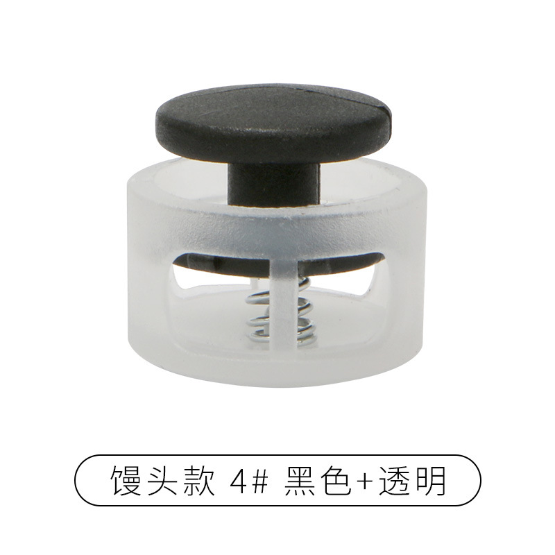 Rebecca primavera hebilla de plástico solo agujero ajuste botón campana tapa doble agujero hebilla de cuerda redonda negro cerdo hebilla de la nariz