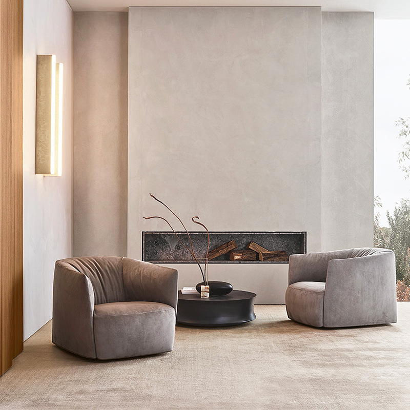 Minimalista italiano Poliform mesa de café sala de estar estilo encantador apartamento pequeño diseñador corto mesa redonda de té mesa de café