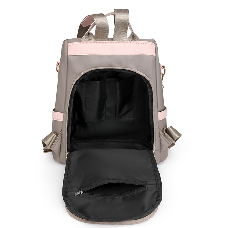 Nuevo estilo remache damas mochila antirrobo moda ligero ocio viajes al aire libre mochila de nailon mochila escolar para estudiantes