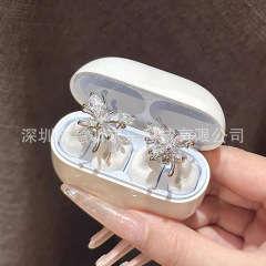 【精美钻扣】DIY耳夹蓝牙耳机耳饰高级锆石蝴蝶精致夹扣通话功能