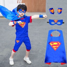 蜘蛛侠超人奥特曼炫酷短袖衣服六一儿童节表演服装幼儿园走秀服装