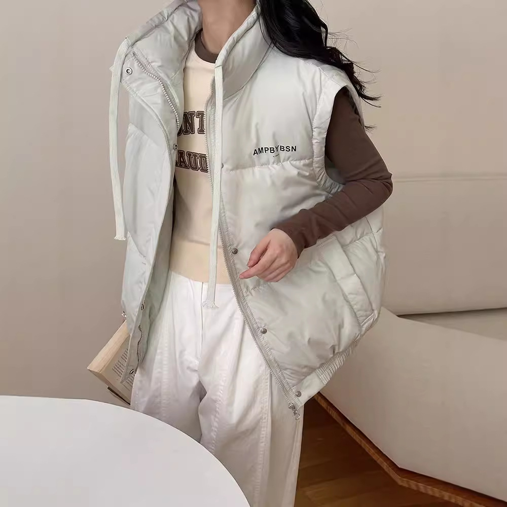 Europa y los Estados Unidos 2024 otoño y invierno corto ropa de algodón de mujer cuello coreano dos chaquetas de algodón gruesas chaquetas de béisbol de estudiantes chaquetas