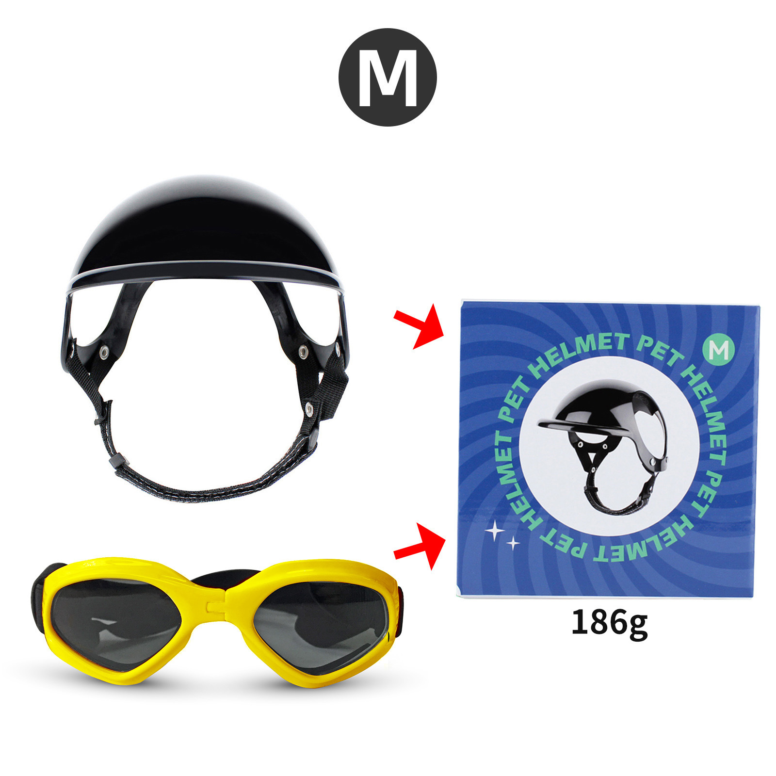 PET casco mascotas gafas a juego sombrero perro gato motocicleta casco de seguridad sombrero Accesorios Sombrero tocado