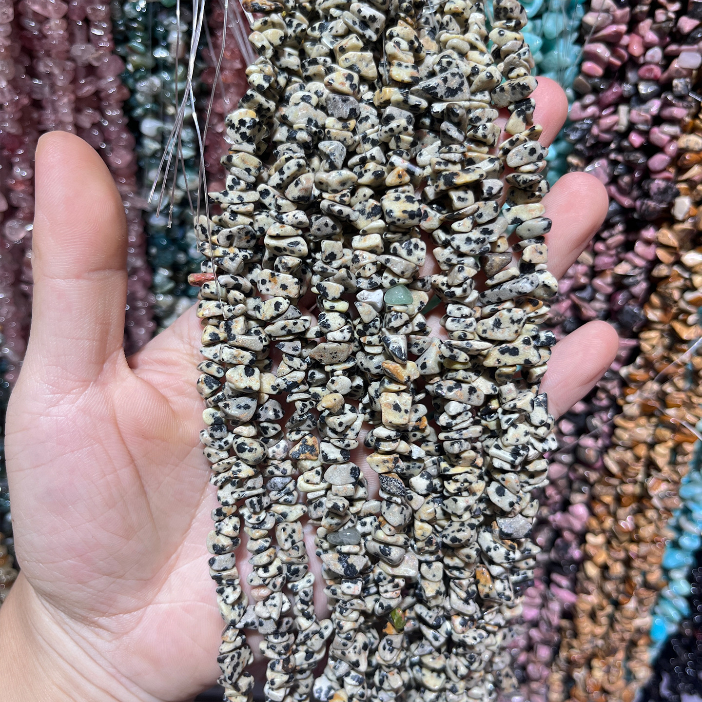 A piece of natural spotted stone is about 80cm