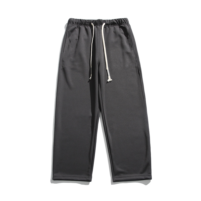 IZEXX otoño pesado color sólido sueltos pantalones casuales rectos de los hombres pantalones de pierna ancha de marca de moda americana Otoño de los hombres