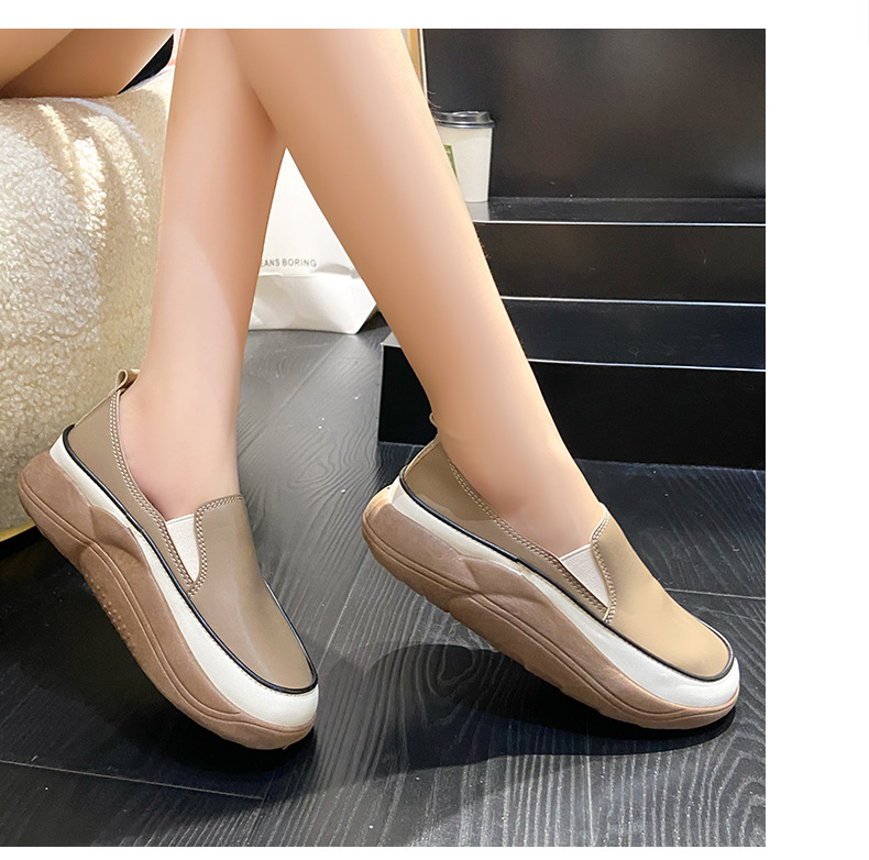 Comfortable Retro Casual Shoes With Thick Sole For Women_voghion.com