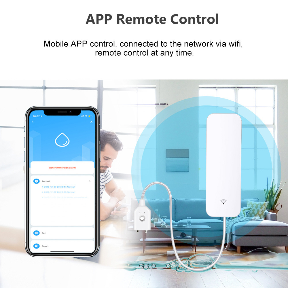 涂鸦智能wifi水浸报警器无线远程水浸传感报警器漏水监测探测器详情3