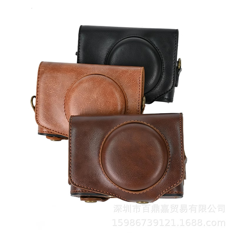 For Canon SX740 SX730 SX720 leather case camera bag protective case photo bag shoulder bag