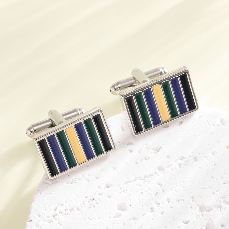 nuovi gemelli rettangolari a quadri dipinti chiodi per maniche di camicia francesi gemelli_voghion.com