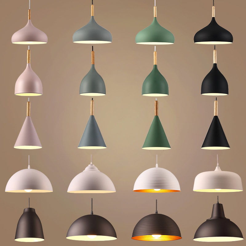 極簡個性床頭吧檯簡約辦公展廳咖啡廳奶茶店彩色北歐風餐廳小吊燈