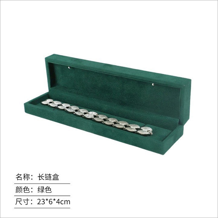 Transfronterizo de ángulo recto negro cuentas de terciopelo caja de joyas LED con lámpara colgante caja de anillo caja de joyas de oro al por mayor