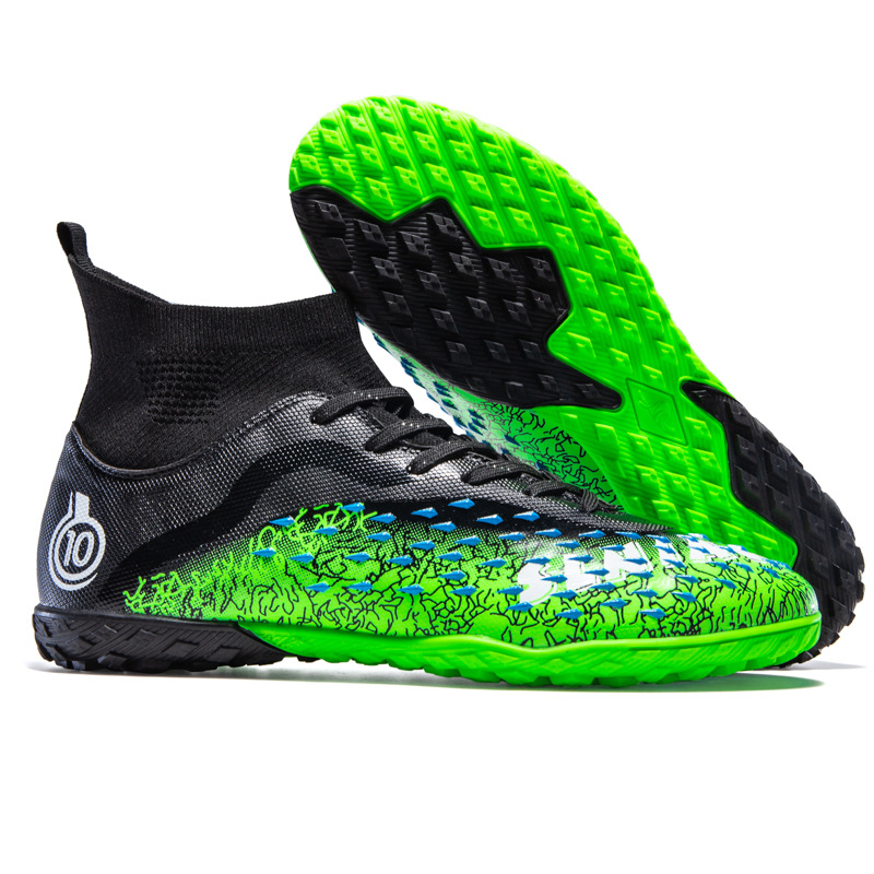 Botas de fútbol AG Long para hombre, para estudiantes, adultos, para exteriores, césped, competición, entrenamiento, con clavos rotos_voghion.com