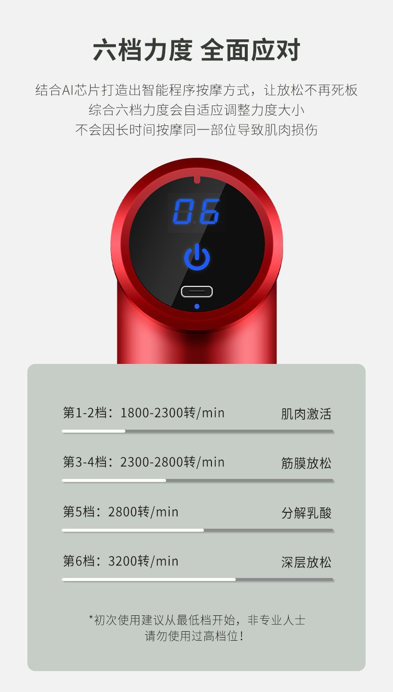 便携式mini肌肉放松电动按摩器迷你按摩枪720筋膜枪电动按摩枪