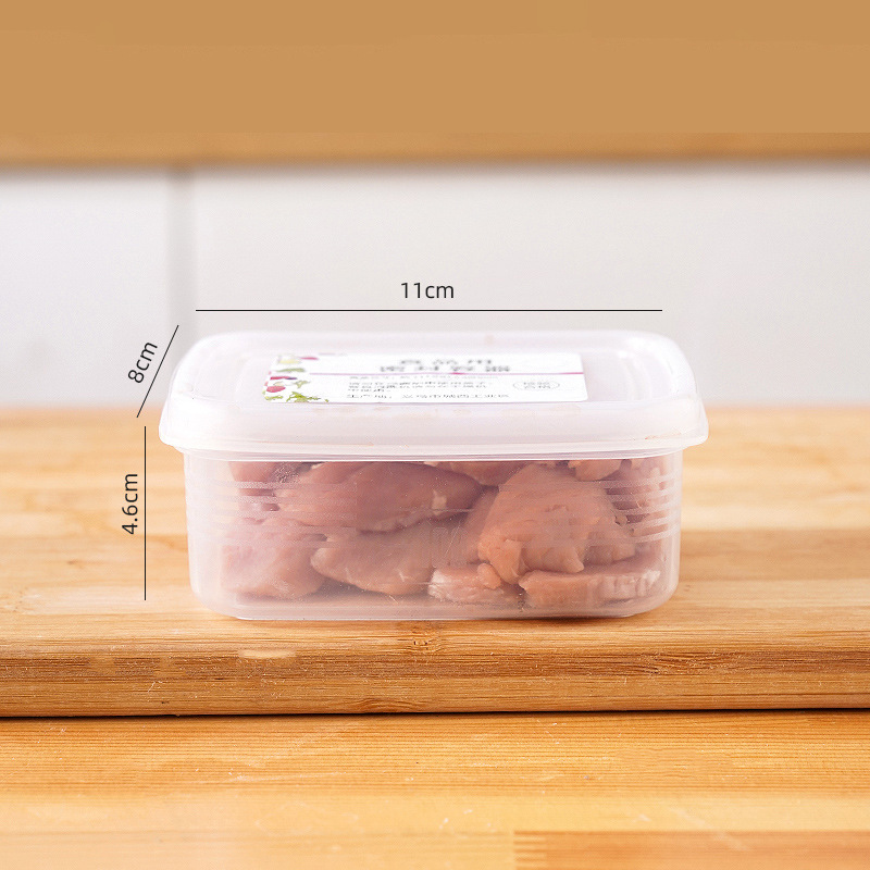 冷蔵庫収納ボックス、家庭用透明冷凍肉ボックス、食品グレードの仕切り付きおかずボックス、玉ねぎ、生姜、ご飯の詰め替えボックス|undefined