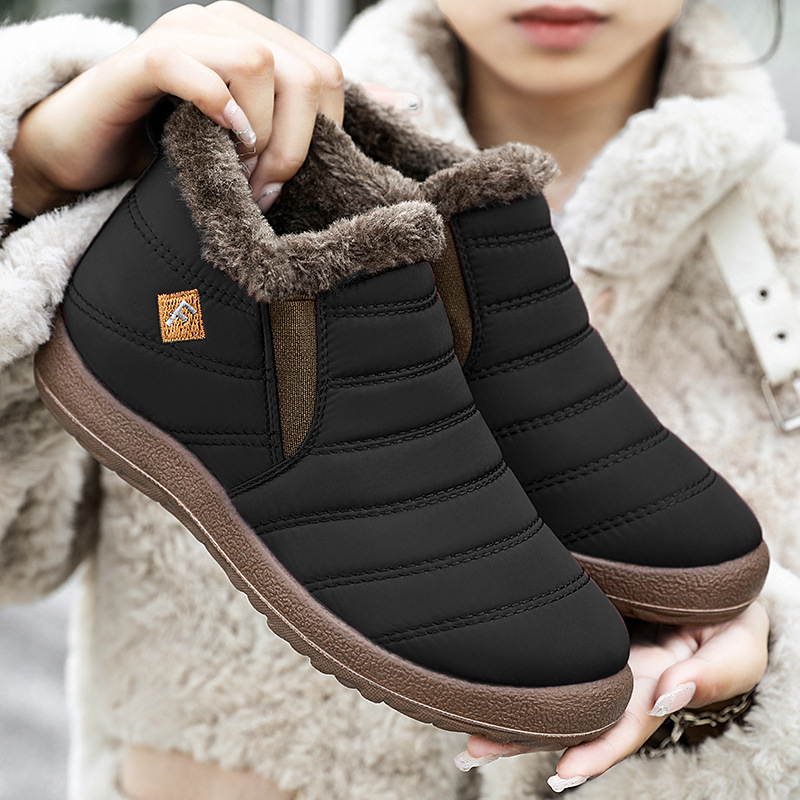 Botas de algodón para mujer Botas de poliuretano de gran tamaño transfronterizas de invierno para mujer más botas de nieve de caña alta engrosadas de terciopelo Zapatos de algodón de pareja al por mayor