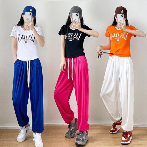 Tingziyi square dance clothing spring and summer new suit sports group performance practice costume pure cotton T adult