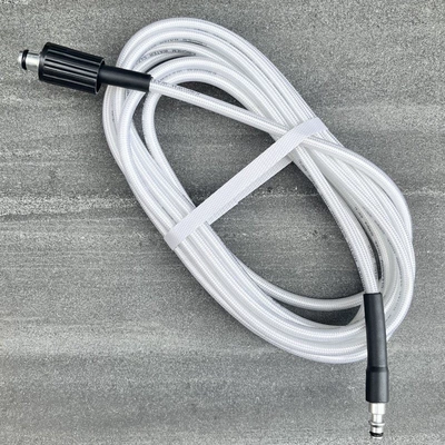 Hose Set, High pressure car wash water gun - 4m-white-three-layer-fiber-explosion-proof-pipe-morgana-big-and-small-heads