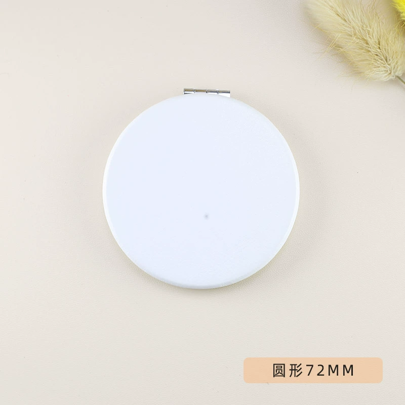 Polyurethane double-sided small handheld folding white mirror