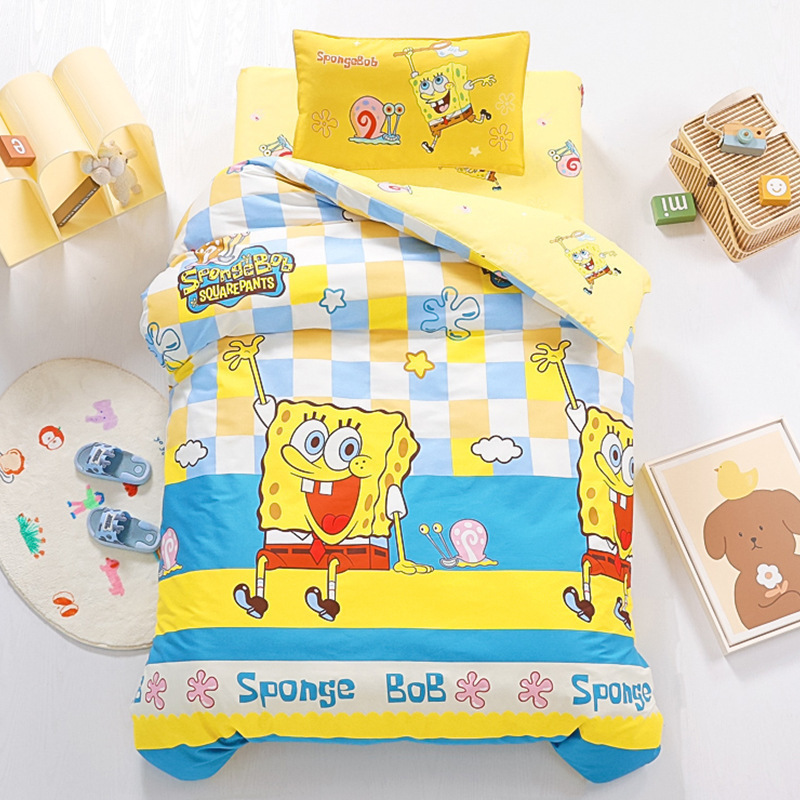 Jardín de infantes edredón de tres piezas de algodón para niños sábanas de bebé siesta de edredón de invierno en el jardín de seis piezas de conjunto