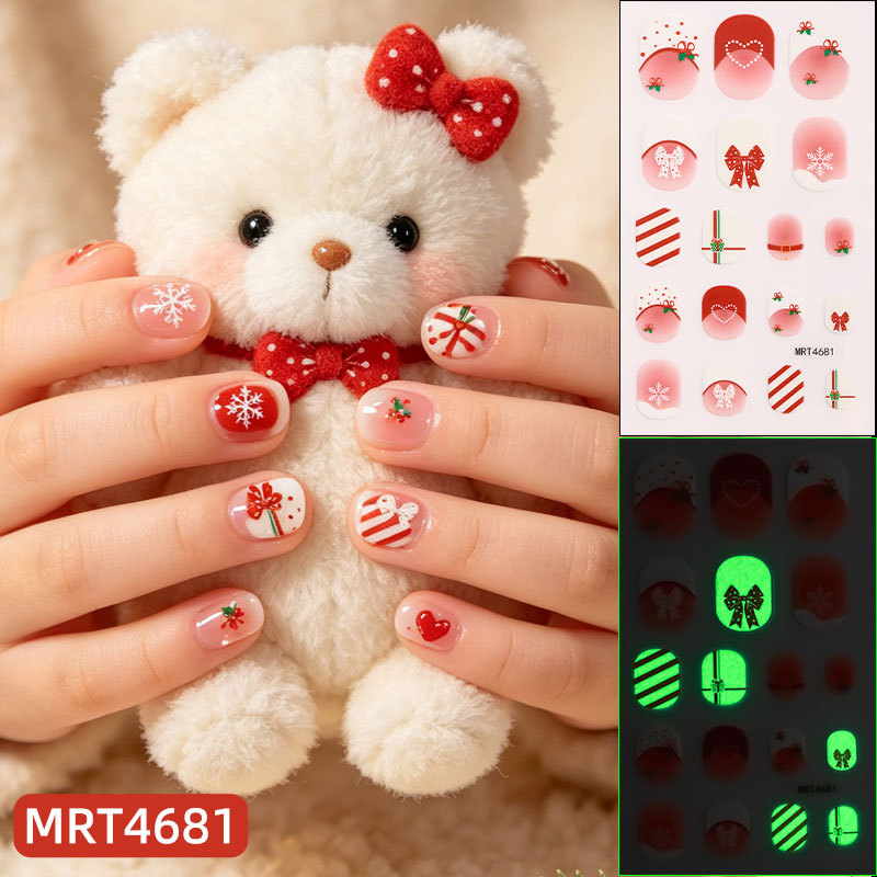 Zhengxiang Cross - Border New Christmas Night Kids Nail stick Halloween Shining funny Kids Cartoon manicura stick