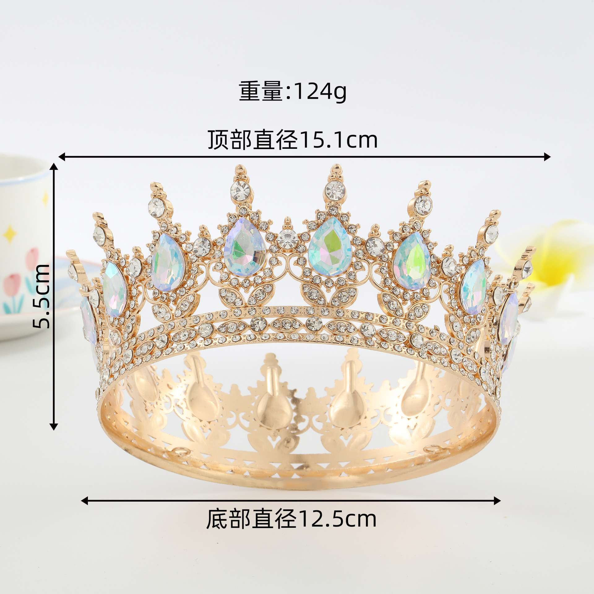 Luz de lujo nuevo espectáculo de boda princesa corona