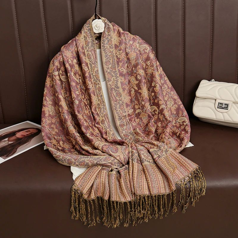 Tassel Blanket Design Thick Pashmina New Winter Warm Shawl W