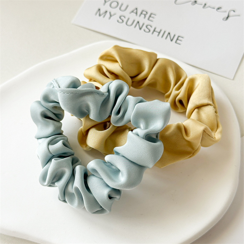 10g Weight Hair Tie Hair Accessories Type 1 Piece Quantity Holiday, Daily Occasion Solid Color Pattern Women's Gender Simple Style Style New High Elastic Simple Solid Color Large Intestine Ring Summer Ponytail Bandeau Head Rope Rubber Band Three State Recommend Hair Ring 1