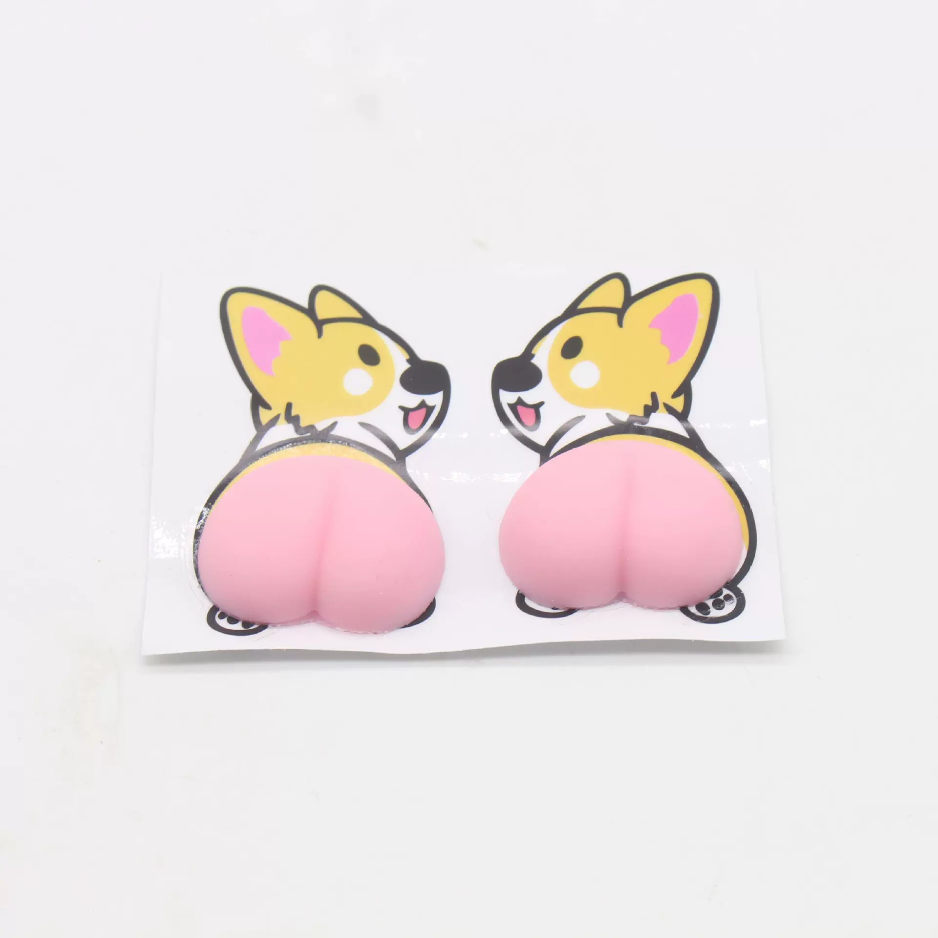 屁屁贴防刮蹭硅胶屁屁贴3D立体汽车防撞屁屁贴纸可爱门把现货批发