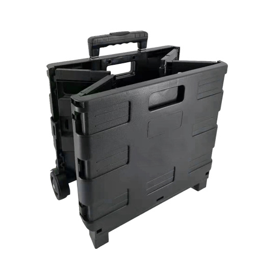 Wholesale plastic folding push cart outdoor storage box portable minimalist stall cart