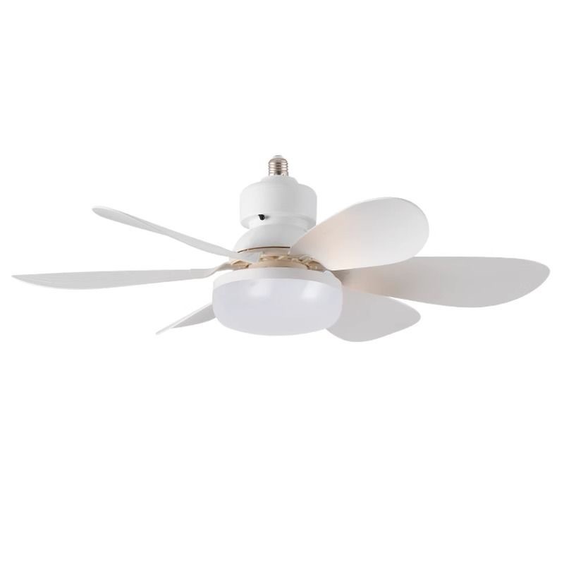 E27 lámpara de ventilador de tornillo dormitorio sala de estar silenciosa bombilla ventilador eléctrico lámpara de chandelier inteligente de control remoto estudio comedor lámpara de ventilador de techo