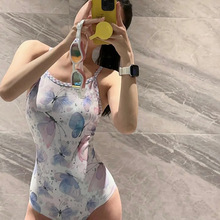 竞速泳衣女连体三角游泳衣女款2025新款蝴蝶泡温泉游泳馆专用