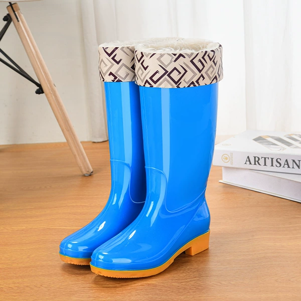 Blue removable high boots
