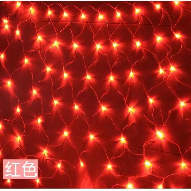 Luces de malla LED luces de la red de pesca luces de Año Nuevo luces intermitentes decoración de cadenas en todo el cielo red estrella césped Net árbol al aire libre impermeable al por mayor