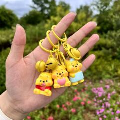 卡通小黄熊钥匙扣可爱甜美少女日系挂件ins学生闺蜜礼物饰品挂饰