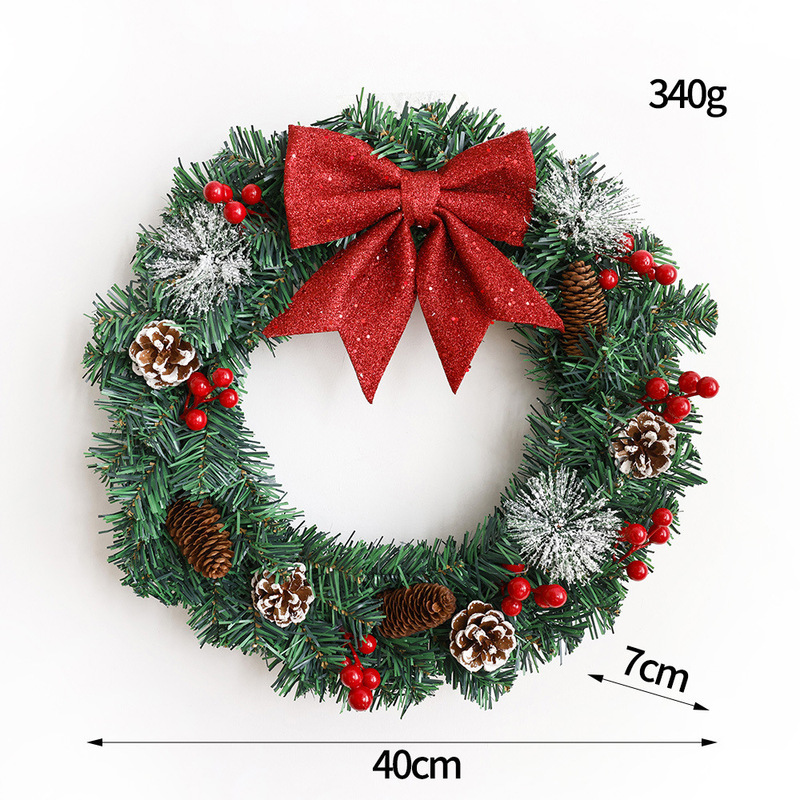 クリスマスガーランド装飾品人工模擬緑植物籐フロントドア花輪吊り下げノックフォード松葉逆さガーランド|undefined