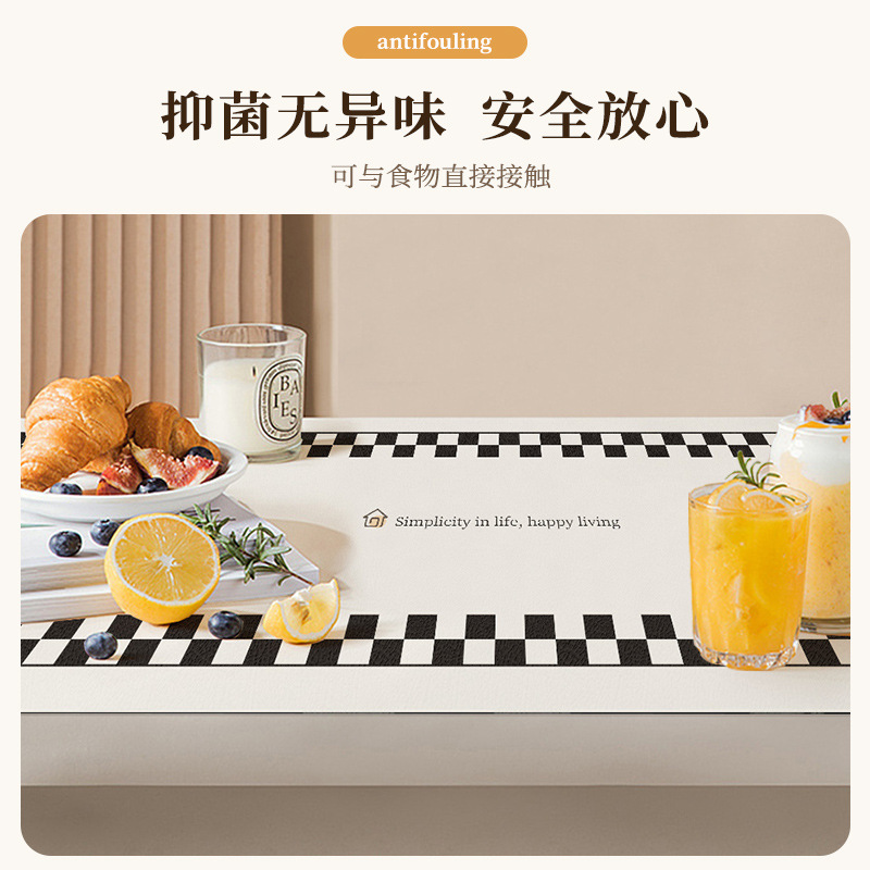 Zapatero gabinete estera de mesa pasillo aparador estera del Gabinete mantel desechable a prueba de aceite impermeable estera de mesa de té TV gabinete estera protectora