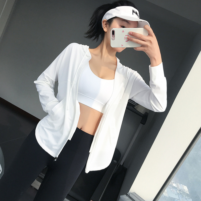 Women's Loose and Slimming Sport Jacket for 2024 Summer, Plus Size Casual Running Hooded Sweater for Yoga and Fitness Top