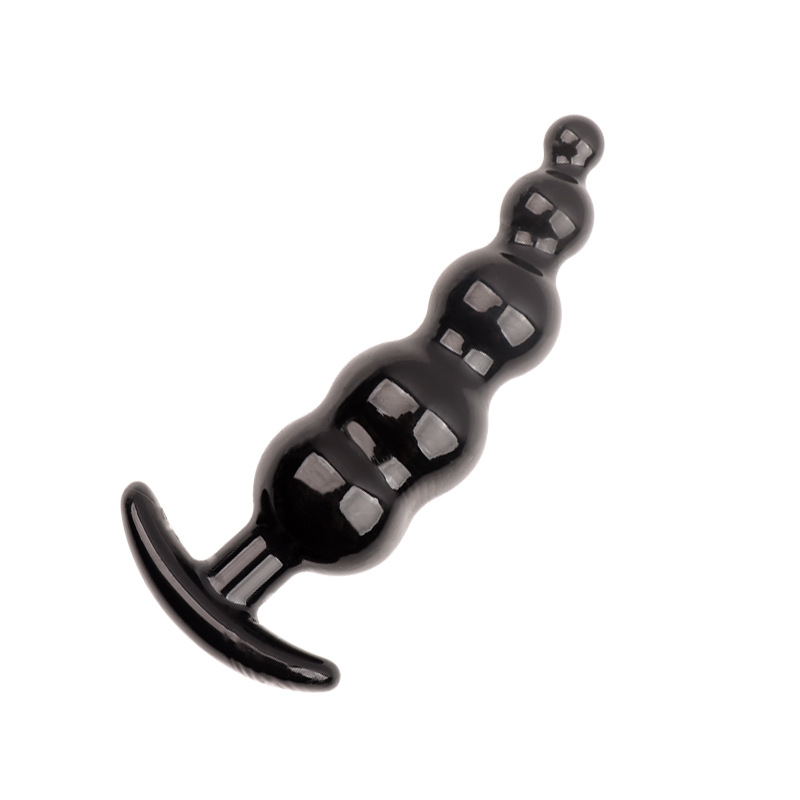 Soft TPE Anal Beads Plug with Five Curved Beads for Prostate Training — detail image 2
