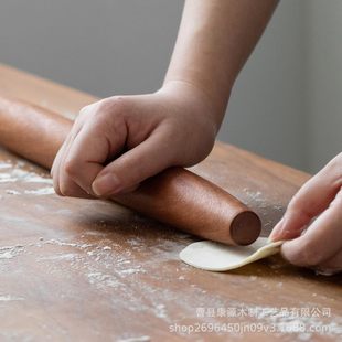 High-End Sandalwood Rolling Pin for Home Use, Large Solid Wood Thickened Dumpling Wrapper Tool, Extra-Long Version