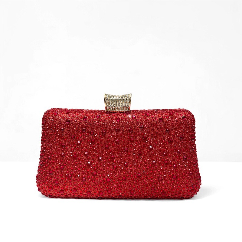 Cross-Border Women's Glittering Party Bag with Rhinestones, Luxury Rhinestone Clutch Bag, Party Evening Bag