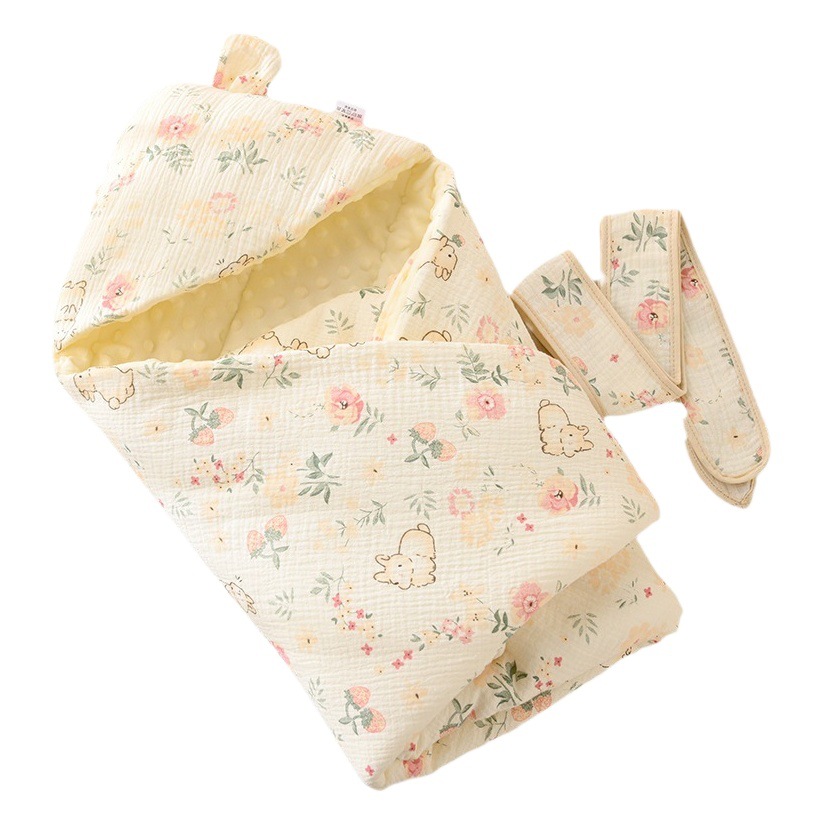 Bebé edredón sala de parto recién nacido bebé frijol terciopelo edredón recién nacido suministros floral manta primavera y otoño delgada