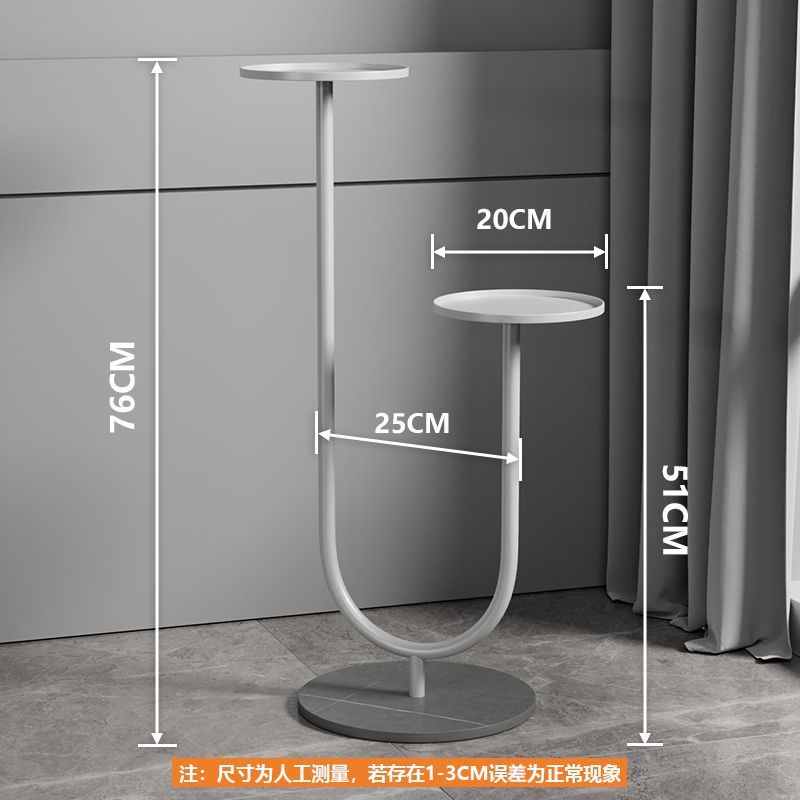 2단 꽃꽂이/화이트 스탠드/아르마니 그레이 스톤 플레이트