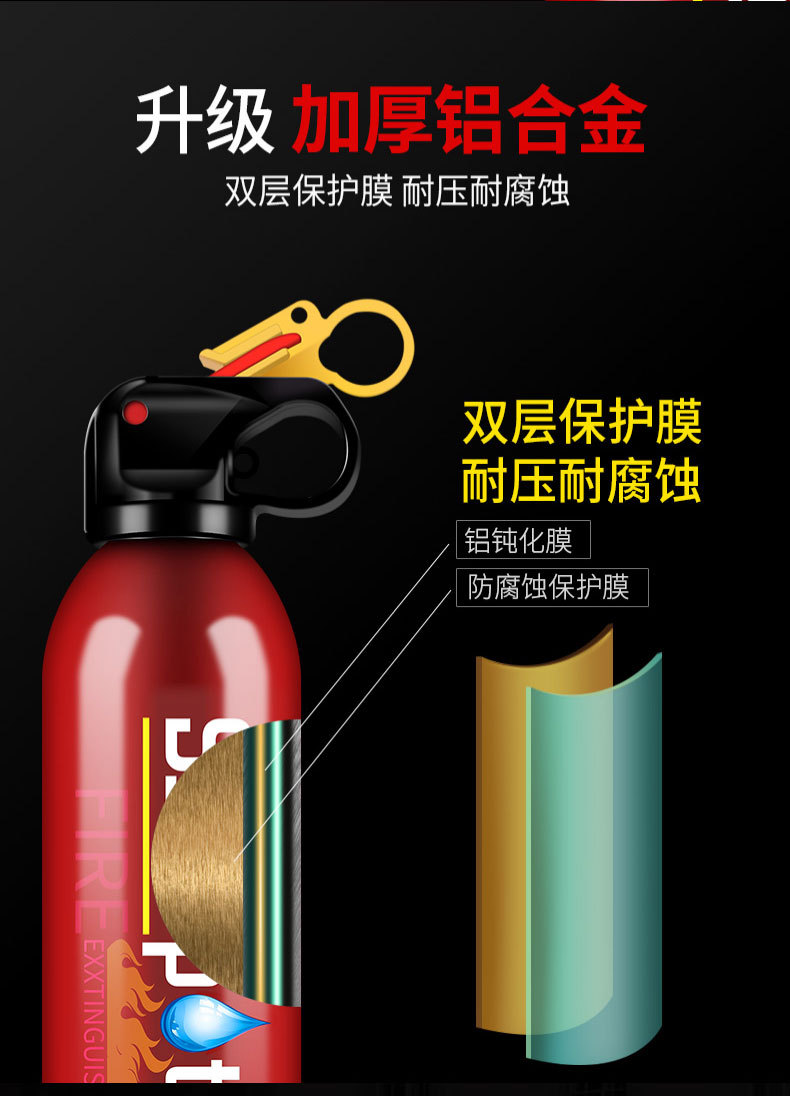 Vehicle-Mounted Water-Based Fire Extinguisher for Private Cars, Household Portable Small 21B Car Annual Inspection Fire Equipment