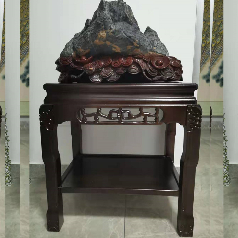 BB4C批發實木花架子客廳落地式魚缸架中式底座簡約現代盆景架